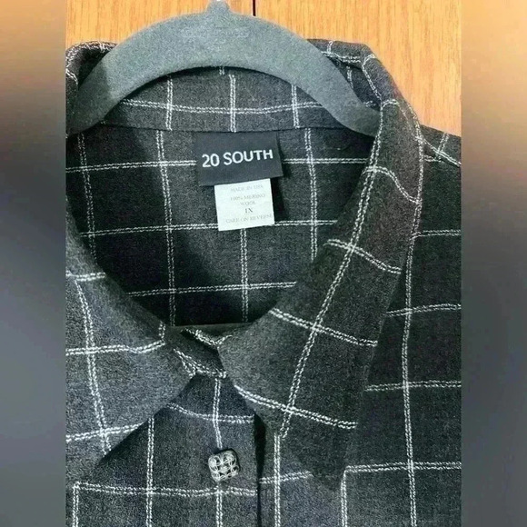 100% wool button down women’s top tunic 1X - Picture 11 of 11